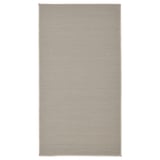VIRKLUND Teppich flach gewebt, drinnen/drau, weiß/beige/dunkelgrau, 80x150 cm