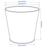 VITLÖK Übertopf, drinnen/draußen/türkis, 32 cm