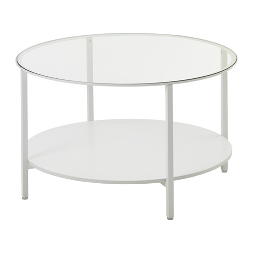 VITTSJÖ Couchtisch weiß/Glas IKEA