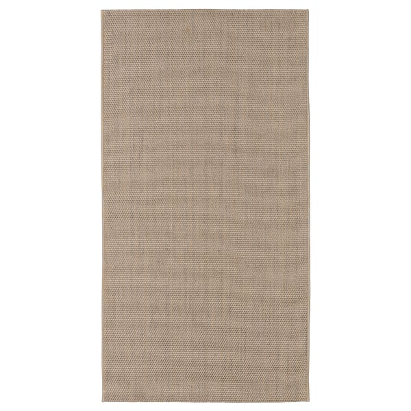 VODSKOV Teppich flach gewebt, natur/hellgrau, 80x150 cm