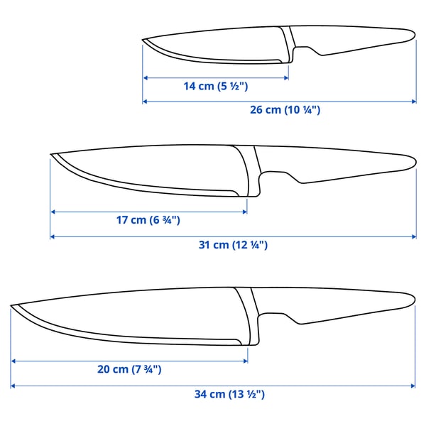 VÖRDA Messer 3er-Set