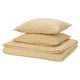 WEYMOUTHTALL Bettwäsche-Set, 3-teilig, gelb weiß/Karo, 240x220/50x60 cm