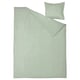 ÄNGSLILJA green bedding set, recycled cotton, flat duvet & pillow covers.