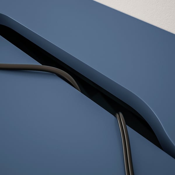 ALEX Desk, black-blue, 132x58 cm