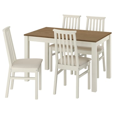 ÅLHULT / ÅLHULT Table and 4 chairs, beige/brown/Kabusa light beige beige, 120x80 cm