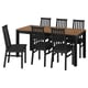 ÅLHULT / ÅLHULT Table and 6 chairs, black/brown/Bomstad black black, 170/220x80 cm
