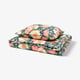 ARENBOK Duvet cover and pillowcase, dark blue/floral pattern, 150x200/50x60 cm