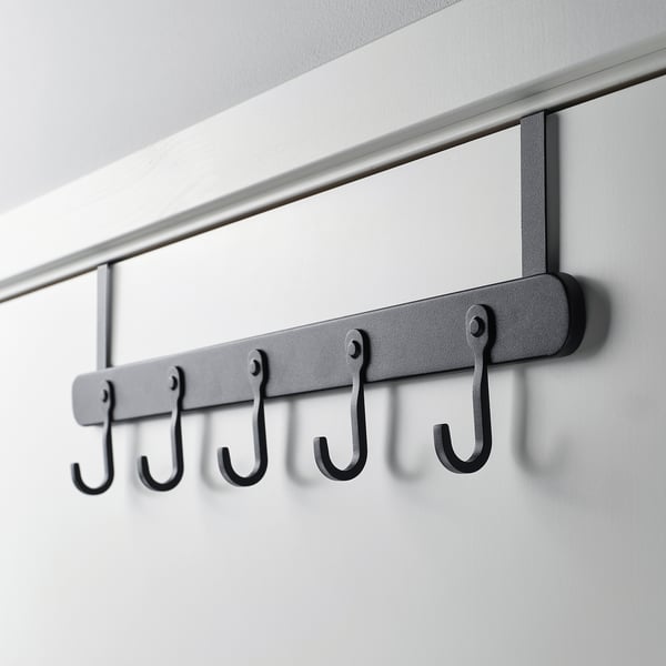 ÅRSJÖN Hanger for door/wall, black