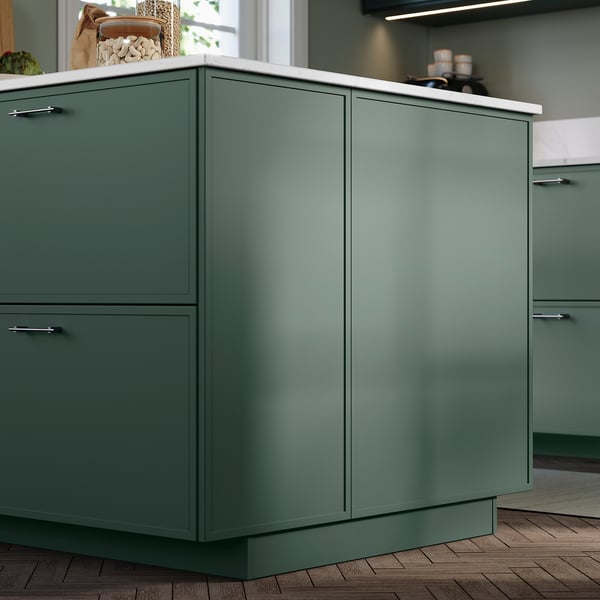 ASPUDDEN Decorative cover panel, dark grey-green, 62x80 cm