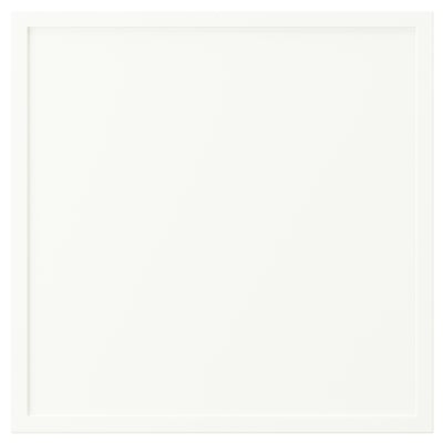 ASPUDDEN: square, white, framed, contemporary design. Made from particleboard, fibreboard, plastic edging.