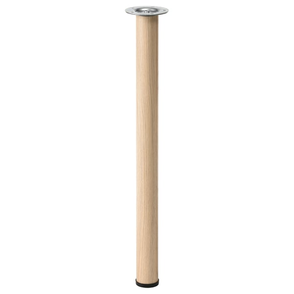 BÅREKULLA Leg, white stained oak effect, 70 cm