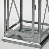 BEFÄSTA Lantern f block candle, in/outdoor, galvanised, 44 cm