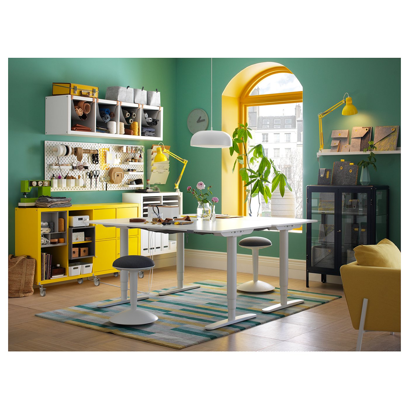 BEKANT desk sit/stand, white, 160x80 cm - IKEA Switzerland