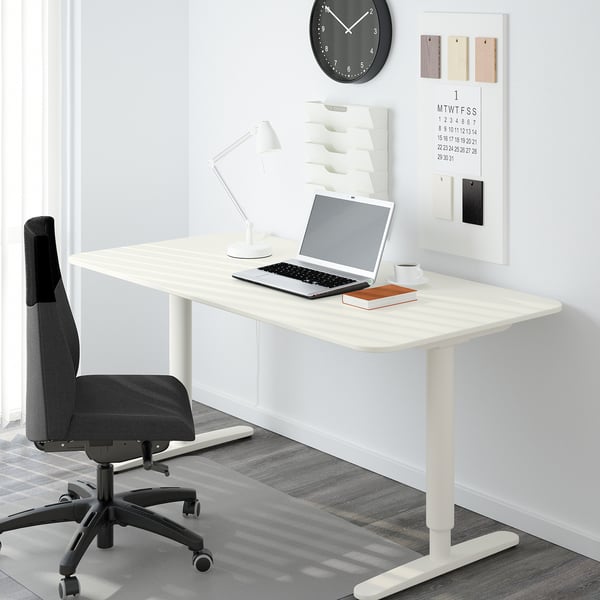 BEKANT Underframe sit/stand f table tp, el, white, 160x80 cm