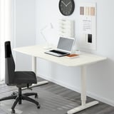 BEKANT Underframe sit/stand f table tp, el, white, 160x80 cm