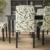BERGMUND Chair, black/Fågelfors multicolour