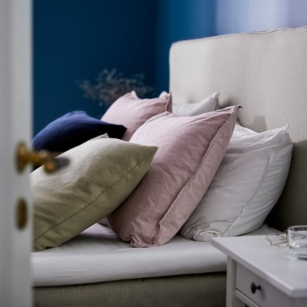 Bergpalm Quilt Cover And 2 Pillowcases Pink Stripe Ikea