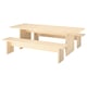 BERGSHYTTAN / BERGSHYTTAN Table and 2 benches, tinted effect birch veneer/tinted effect birch veneer, 240x93 cm