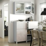 BERGSVIKEN Door/drawer front, beige marble effect, 60x38 cm
