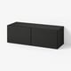 BESTÅ Shelf unit with doors, black-brown/Laxviken black-brown, 120x42x38 cm