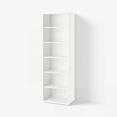 BESTÅ Shelving unit, with 5 shelves/white, 60x40x193 cm
