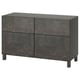 BESTÅ Storage combination w doors/drawers, dark grey Kallviken/Stubbarp/dark grey concrete effect, 120x42x74 cm