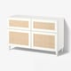 BESTÅ Storage combination w doors/drawers, white Studsviken/Kabbarp/white woven poplar, 120x42x74 cm