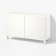 BESTÅ Storage combination with doors, white/Västerviken/Stubbarp white, 120x42x74 cm