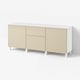 BESTÅ Storage combination with drawers, white/Krukmakare beige, 180x42x75 cm