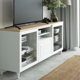 BESTÅ Top panel for TV, oak veneer, 180x42 cm