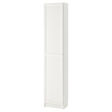 BILLY / OXBERG Bookcase with doors, white, 40x41x202 cm
