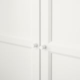 BILLY / OXBERG Bookcase with doors, white, 80x30x202 cm