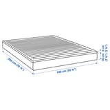 BLÅFJÄLLET Mattress and mattress pad, medium firm/Vissle blue, 140x200 cm