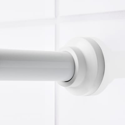 BOTAREN Shower curtain rod, white, 70-120 cm