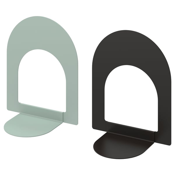 BOTTNA Book-end, light grey-green/anthracite