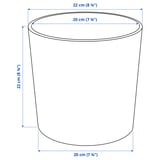 BOYSENBÄR Plant pot, in/outdoor light grey, 19 cm