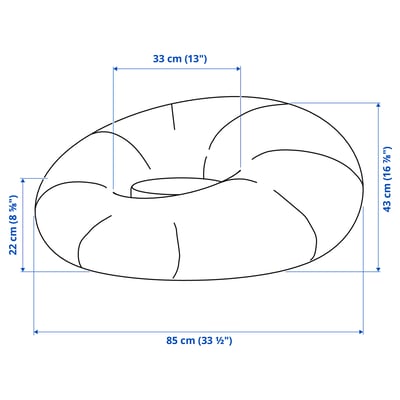 BRÄNNBOLL Inflatable gaming lounge chair, bright orange