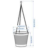 CASHEWÄPPLE Hanging planter, in/outdoor white, 12 cm
