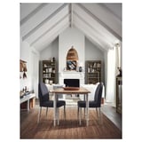 DANDERYD Dining table, oak veneer/white, 130x80 cm