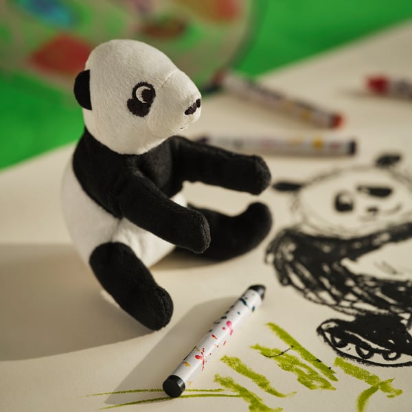 DJUNGELSKOG Soft toy, mini/panda, 11 cm