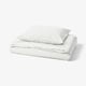 DOFTAKLEJA Duvet cover and pillowcase, white/anthracite, 150x200/50x60 cm