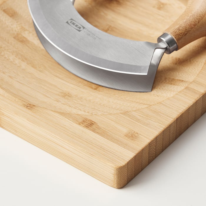 DOFTRISKA Herb chopper with tray, stainless steel/bamboo IKEA Switzerland