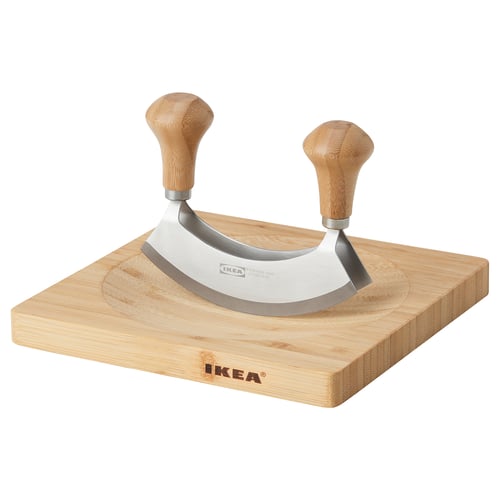 DOFTRISKA Herb chopper with tray, stainless steel/bamboo IKEA Switzerland