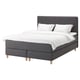 Option: DUNVIK Divan bed, Valevåg medium firm/Nordberget Skiftebo dark grey, 160x200 cm