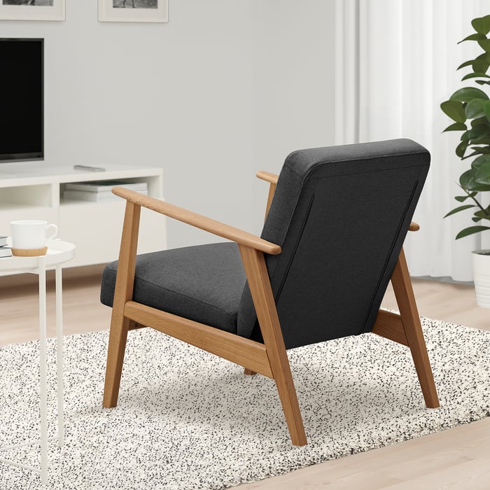 EKENÄSET armchair, oak/Gunnared dark grey IKEA Switzerland