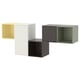 Option: EKET Wall-mounted cabinet combination, white/multicolour, 175x35x70 cm