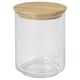 Option: EKLATANT Jar with lid, clear glass/bamboo, 0.8 l
