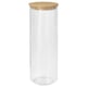 Option: EKLATANT Jar with lid, clear glass/bamboo, 1.8 l