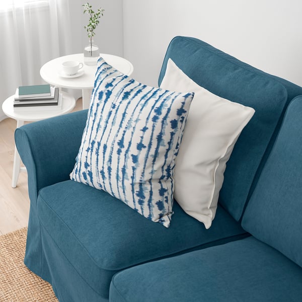 EKTORP 3-seat sofa, with chaise longue/Tallmyra blue