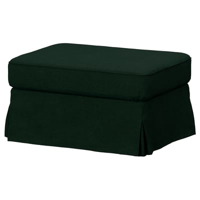 EKTORP Footstool with storage, Tallmyra dark green